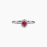 18K White Gold Crimson Radiance Ruby Diamond Ring