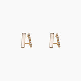 18K Rose Gold Harmony Bar Earrings
