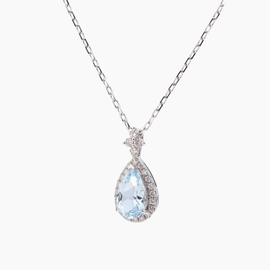 18K White Gold Aquamarine Dream Necklace