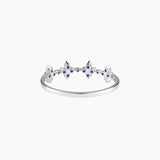 18K White Gold Sapphire Blossom Ring