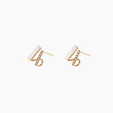 18K Rose Gold Harmony Bar Earrings