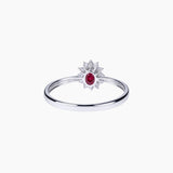 18K White Gold Crimson Radiance Ruby Diamond Ring