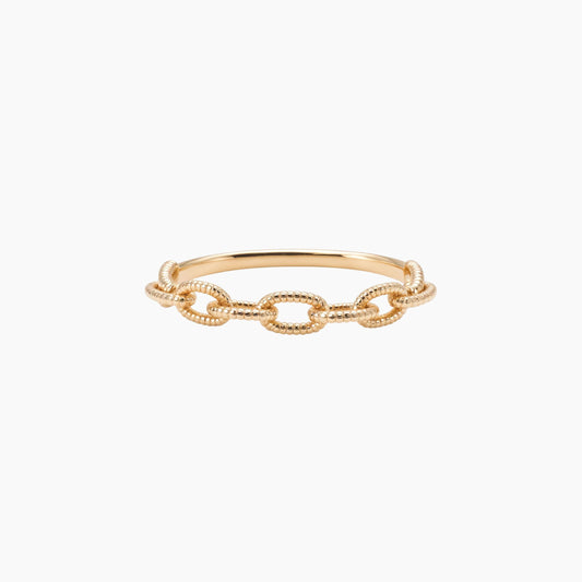 18K Yellow Gold Golden Link Ring