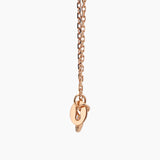 18K Rose Gold Crescent Sparkle Necklace