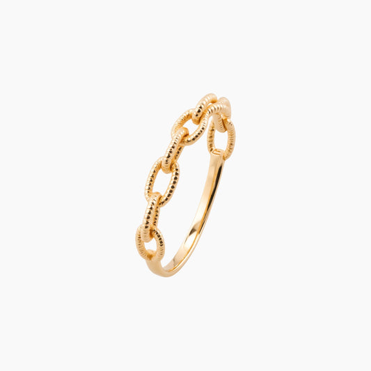 18K Yellow Gold Golden Link Ring