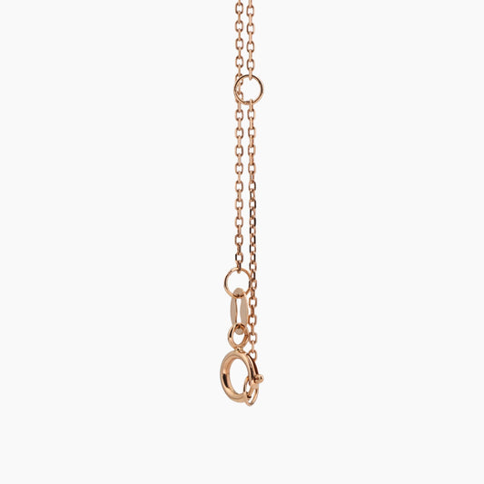 18K Rose Gold Diamond Crossbar Necklace