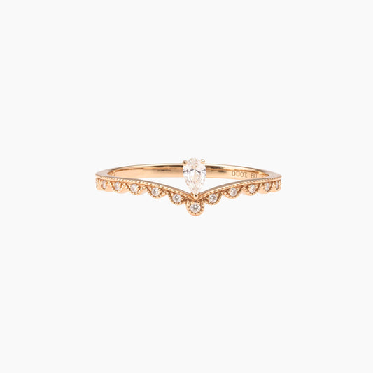 18K Rose Gold Radiant Romance Diamond Ring