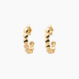 18K Yellow Gold Golden Glow Bubble Hoop Earrings