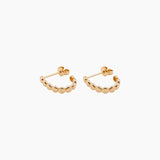 18K Yellow Gold Golden Glow Bubble Hoop Earrings
