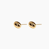 18K Yellow Gold Sleek Gold Dome Earrings