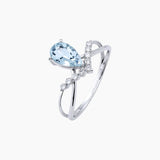 18K White Gold Elysian Aquamarine Elegance Ring
