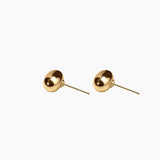 18K Yellow Gold Sleek Gold Dome Earrings